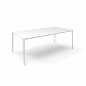 Inspiration Rectangular Dining Table in Charbon & White finish, seating 6–8, crafted from powder-coated aluminum for premium outdoor furniture in UAE villas and patios.
