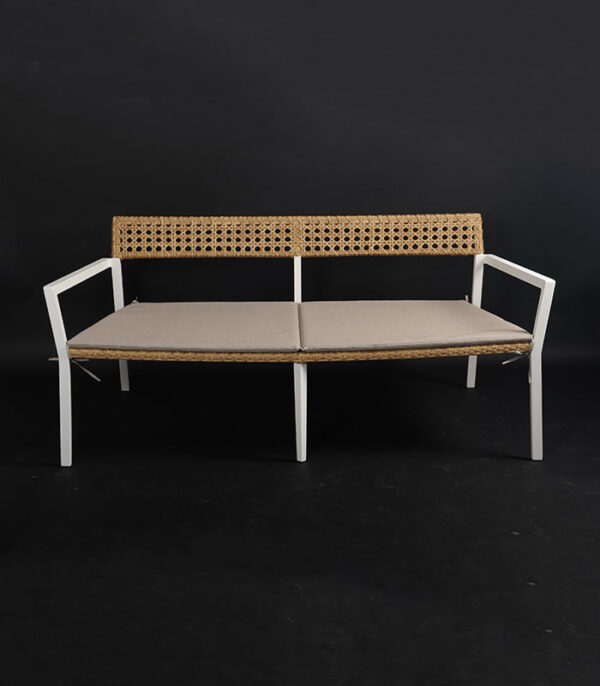 Inspiration Sofa, Outdoor furniture, Patio lounge sofa, Modern outdoor seating, White aluminum garden sofa
