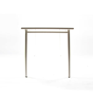 NC Long High Table – ultralight outdoor furniture with aluminium frame in white or light taupe, rectangular high table, durable all-weather resistant design for UAE patios, terraces, and gardens